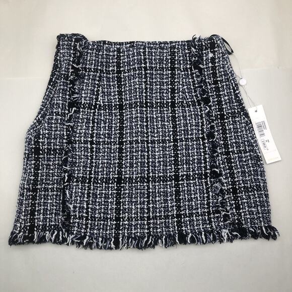 $398 Trina Turk Riya Skirt Distressed Style Tweed Mini Skirt Size-00 *READ - Picture 1 of 16